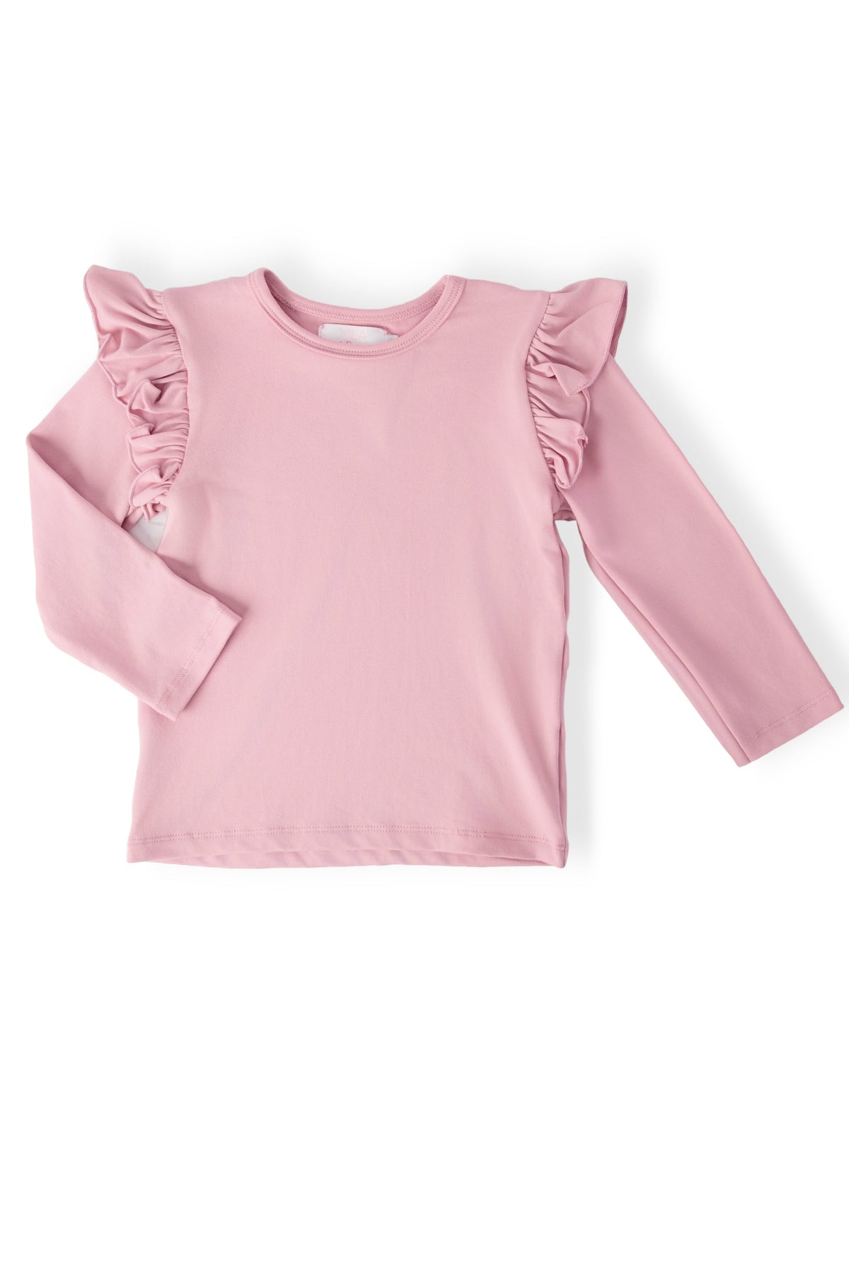 Vintage Pink L/S Ruffle Tee - Aaria Tees