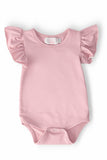 Vintage Pink S/S Flutter Bodysuit - Aaria Tees Aaria Tees