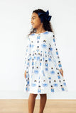 Waltz of the Snowflakes L/S Pocket Twirl Dress - Aaria Tees Aaria Tees