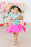 Watercolor Butterflies S/S Ruffle Tee - Aaria Tees Aaria Tees