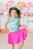 Watercolor Butterflies S/S Ruffle Tee - Aaria Tees Aaria Tees