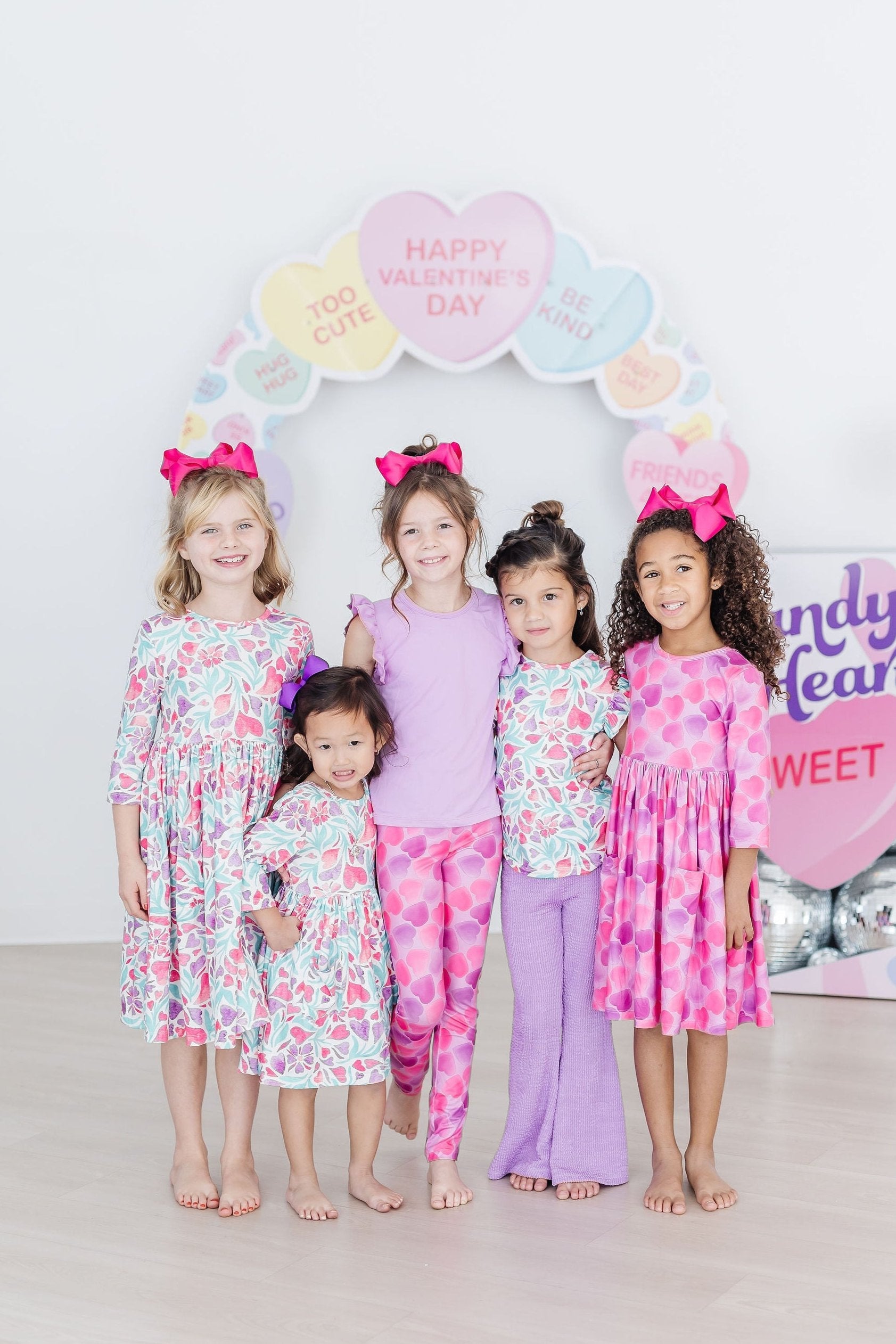 Watercolor Hearts S/S Ruffle Tee - Aaria Tees Aaria Tees