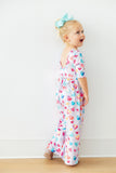 Watercolor Kisses Wide Leg Jumpsuit - Aaria Tees Aaria Tees