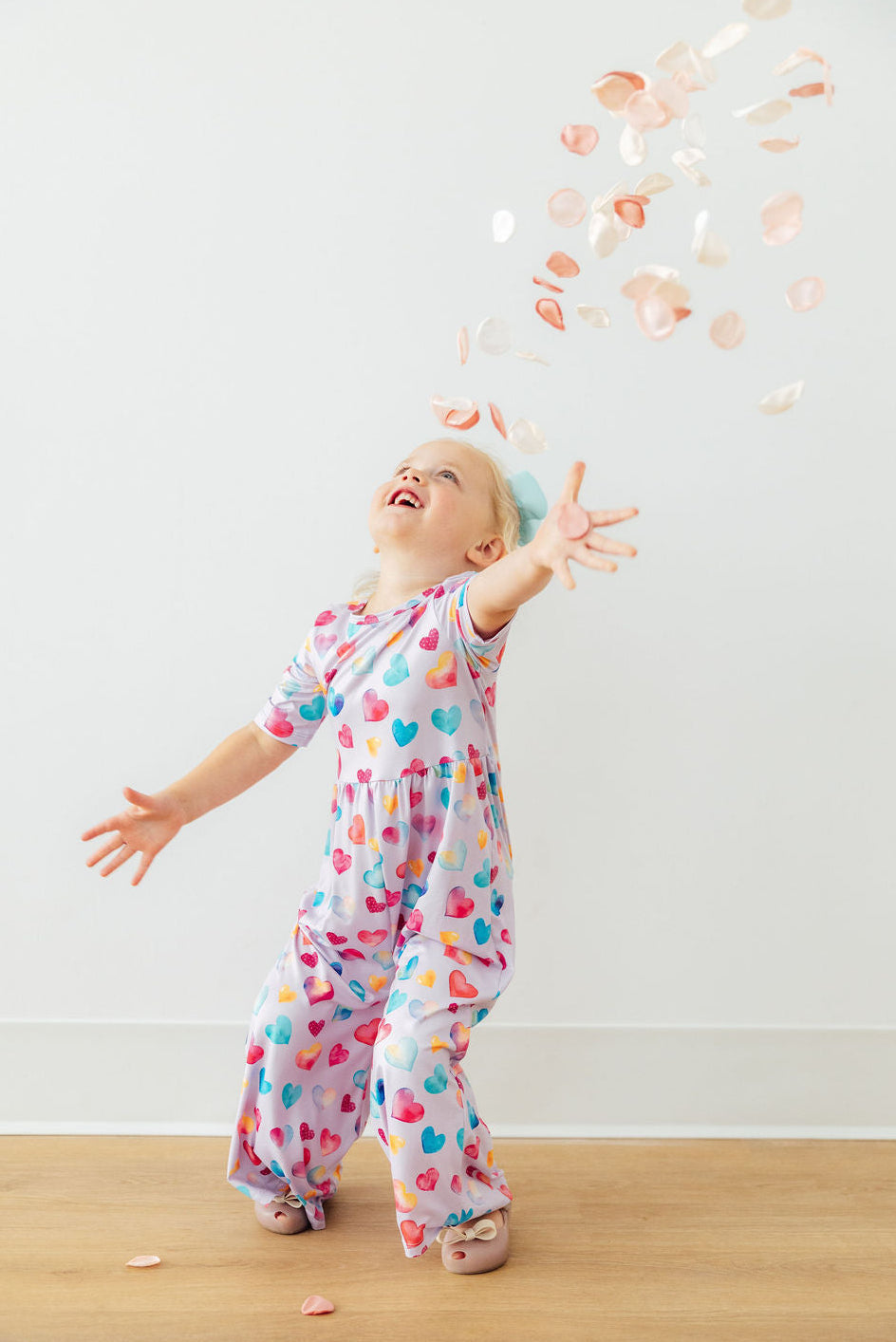 Watercolor Kisses Wide Leg Jumpsuit - Aaria Tees