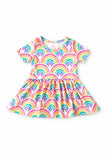 Watercolor Rainbows S/S Twirl Bodysuit Aaria Tees
