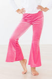 Watermelon Pink Ribbed Velvet Bells - Aaria Tees Aaria Tees