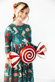 Western Wonderland L/S Pocket Twirl Dress - Aaria Tees Aaria Tees