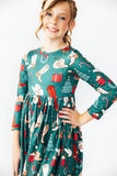 Western Wonderland L/S Pocket Twirl Dress - Aaria Tees Aaria Tees
