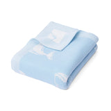 Whale Jacquard Knit Baby Blanket - Aaria Tees Aaria Tees