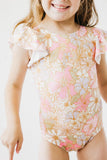 What's Up Buttercup S/S Flutter Sleeve Leotard - Aaria Tees Aaria Tees