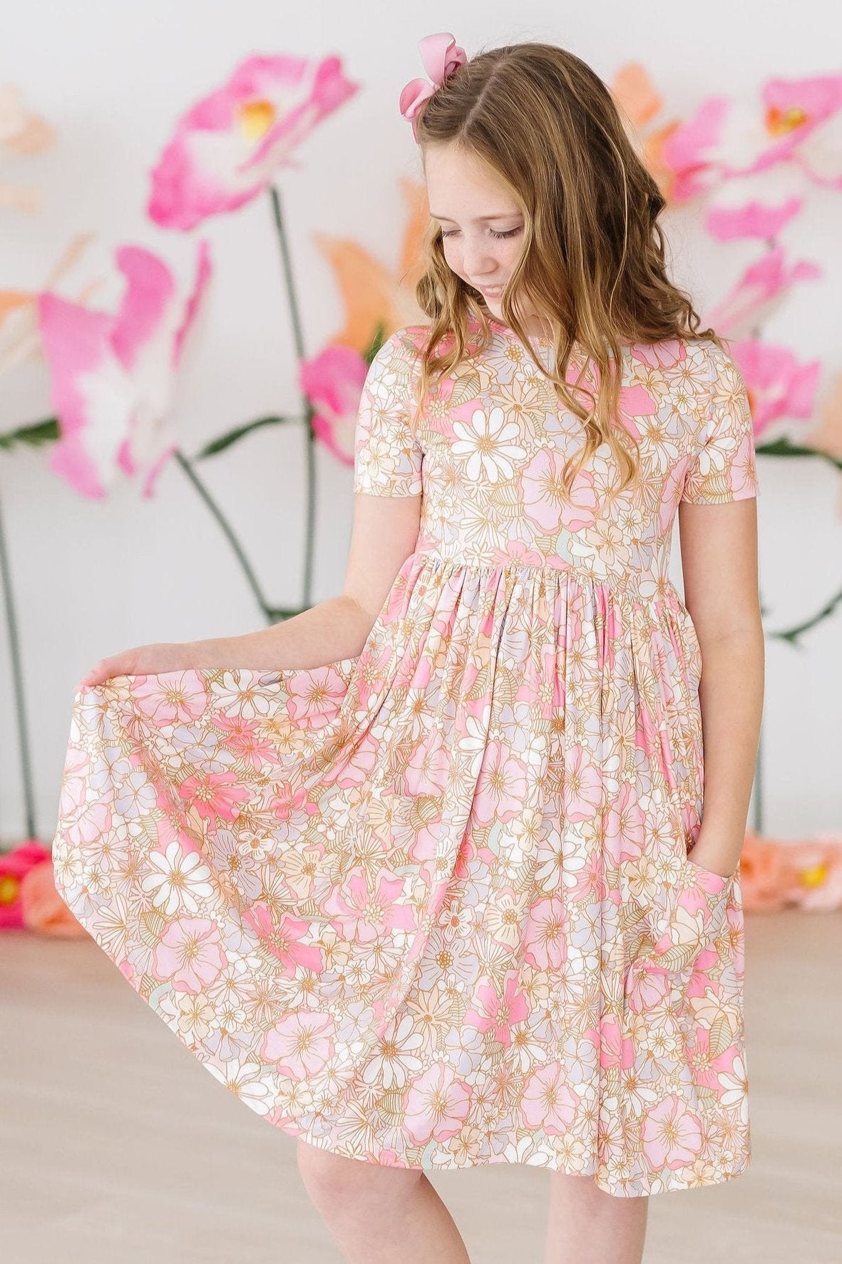 What's Up Buttercup S/S Pocket Twirl Dress - Aaria Tees Aaria Tees