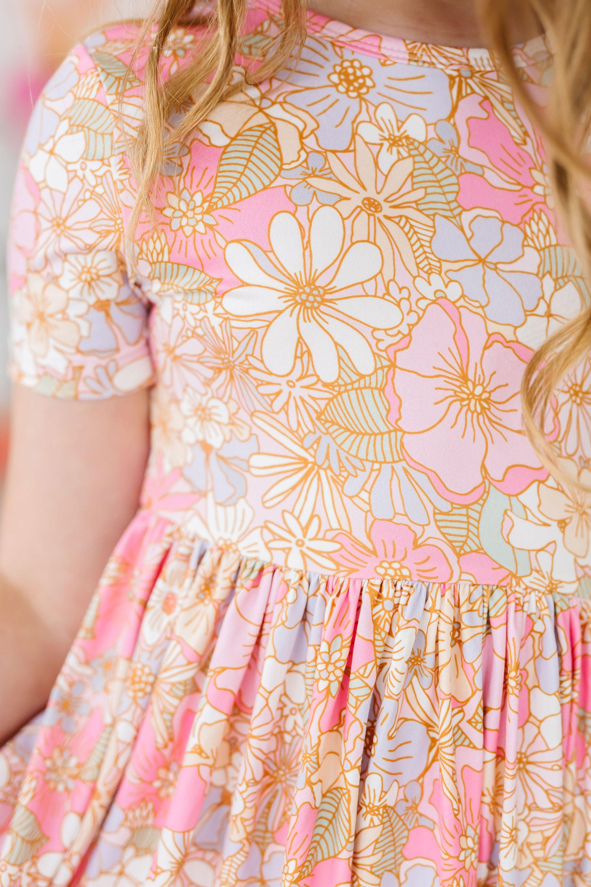 What's Up Buttercup S/S Pocket Twirl Dress - Aaria Tees Aaria Tees
