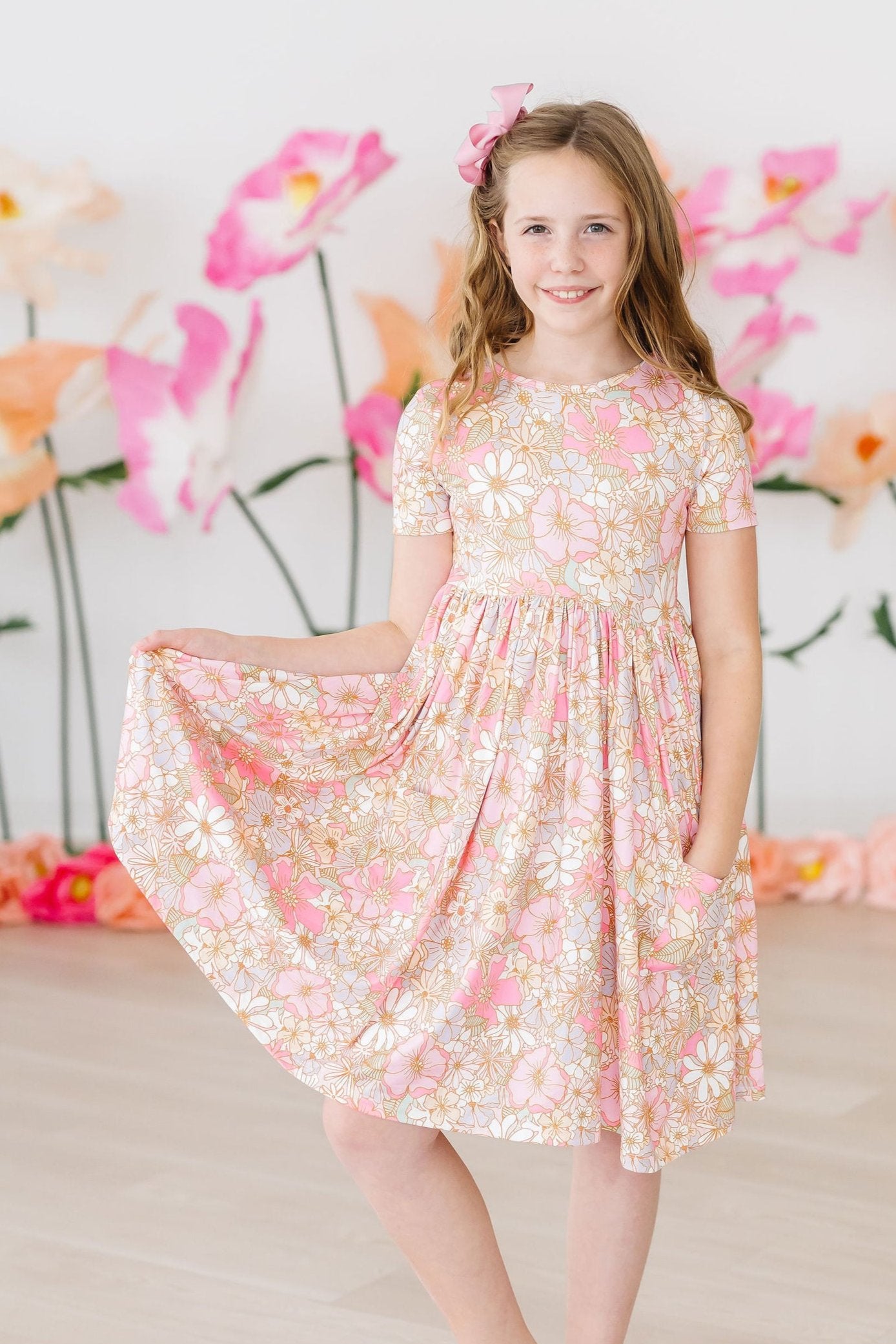 What's Up Buttercup S/S Pocket Twirl Dress - Aaria Tees Aaria Tees
