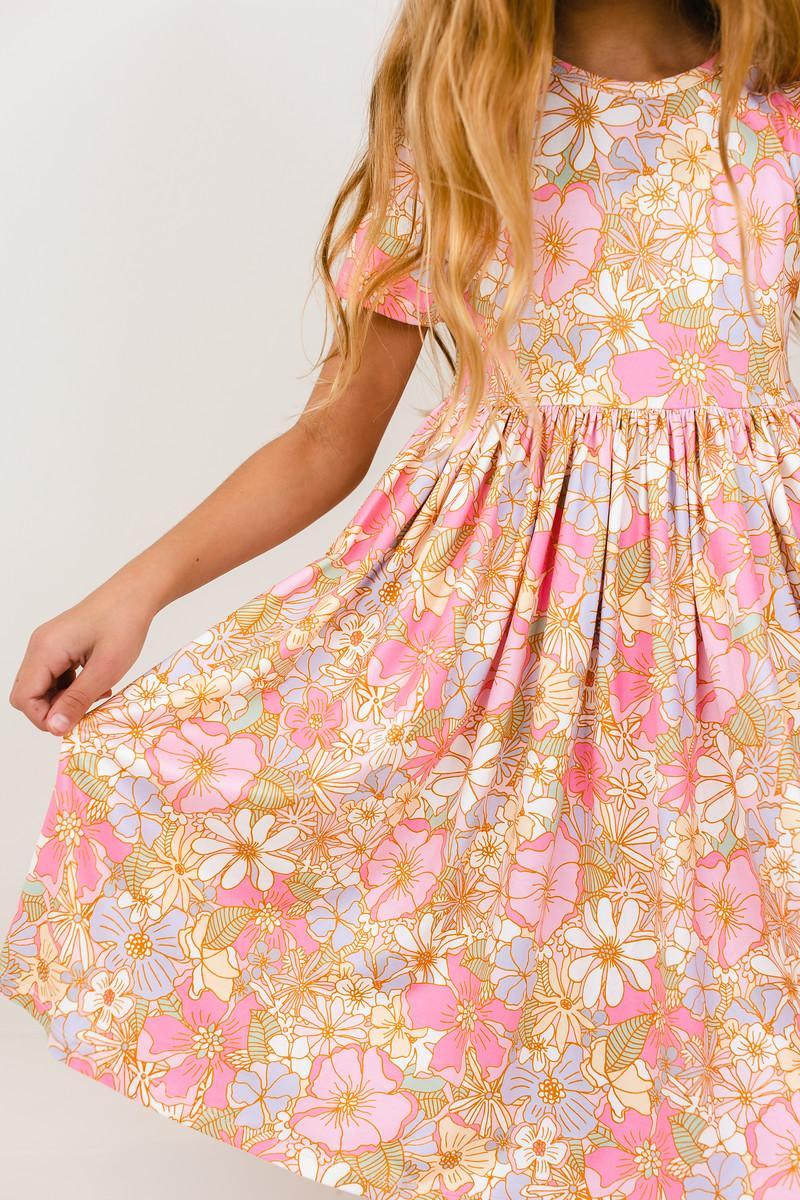 What's Up Buttercup S/S Pocket Twirl Dress - Aaria Tees
