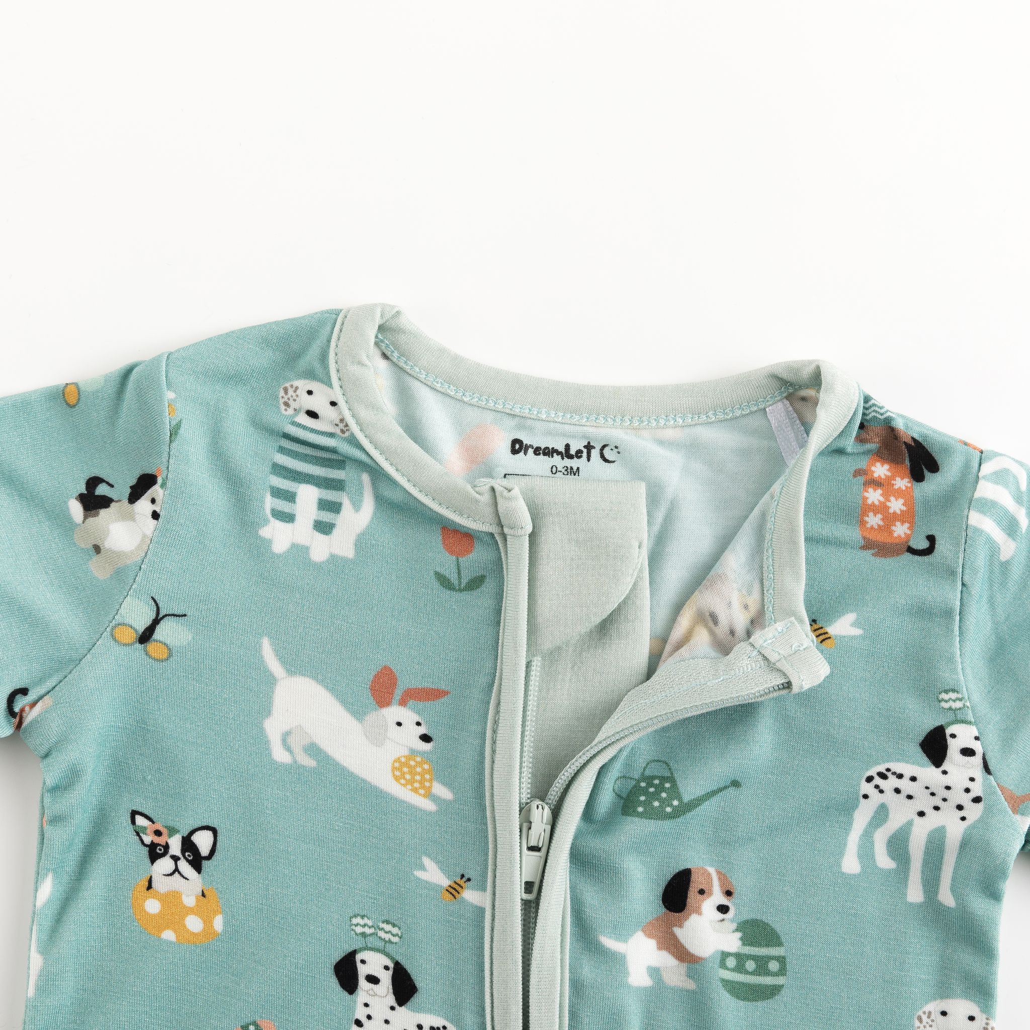 Puppy Egg Hunt (Romper) - Aquamarine - Aaria Tees Aaria Tees