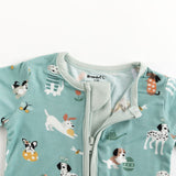 Puppy Egg Hunt (Romper) - Aquamarine - Aaria Tees Aaria Tees