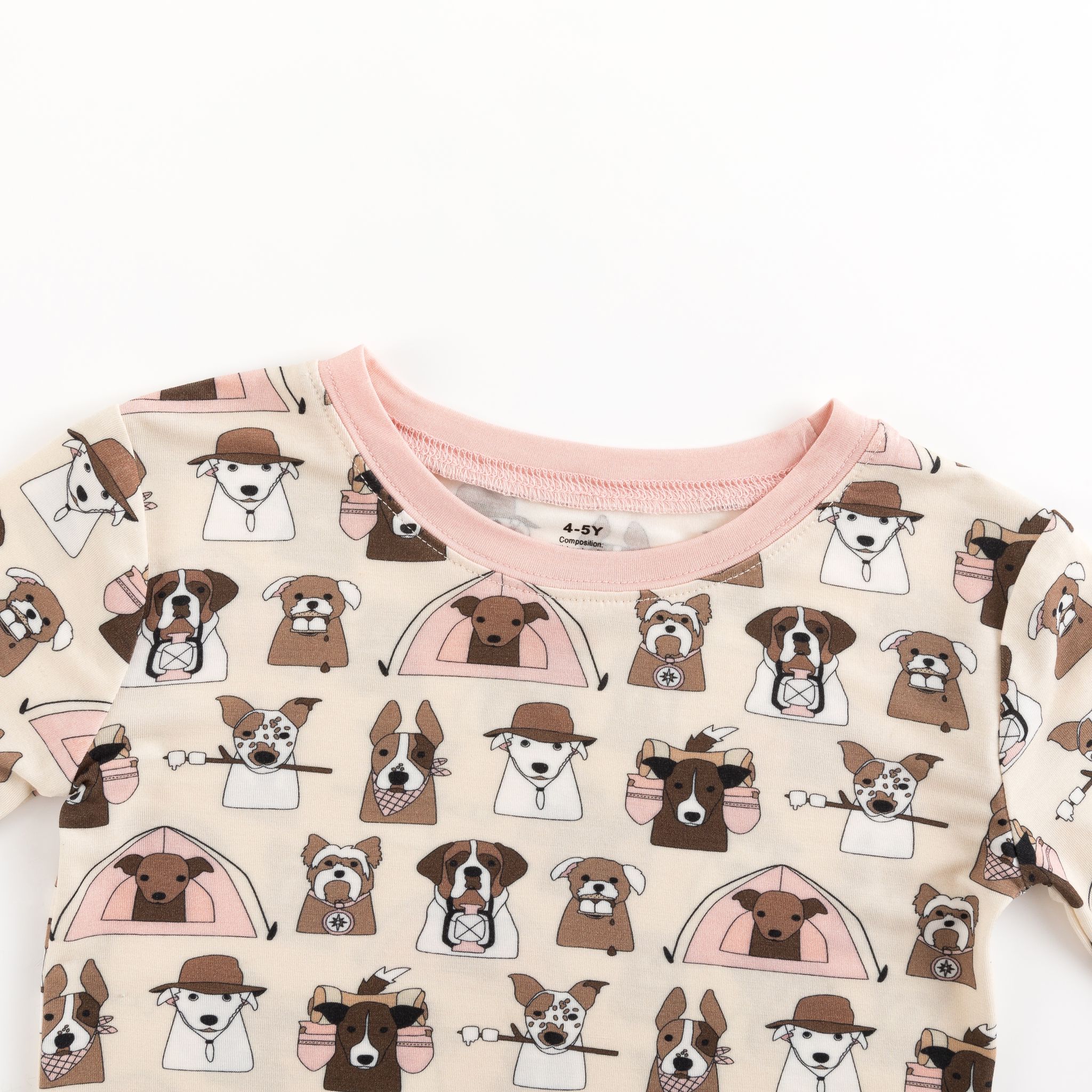 Camp Paws (Long Sleeve PJ) - Pink - Aaria Tees Aaria Tees