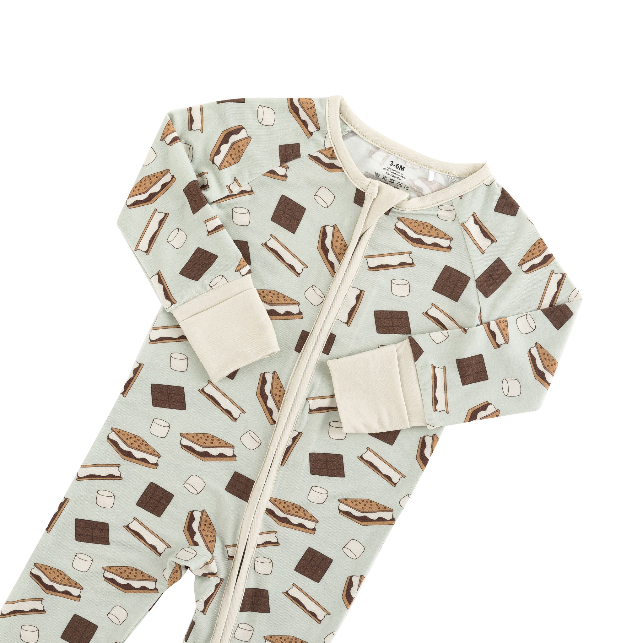 S'more to Love (Convertible Zip Footies) - Blue - Aaria Tees Aaria Tees