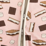 S'more to Love (Convertible Zip Footies) - Pink - Aaria Tees Aaria Tees