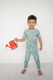 Puppy Egg Hunt (Short Sleeve PJ) - Aquamarine - Aaria Tees Aaria Tees