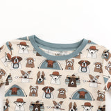 Camp Paws (Long Sleeve PJ) - Blue - Aaria Tees Aaria Tees
