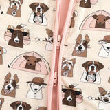 Camp Paws (Convertible Zip Footies) - Pink - Aaria Tees Aaria Tees