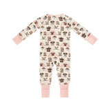 Camp Paws (Convertible Zip Footies) - Pink - Aaria Tees Aaria Tees