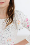 Whimsical Wildflowers L/S Flutter Sleeve Leotard - Aaria Tees Aaria Tees