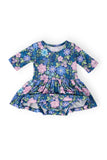 Whimsy 3/4 Sleeve Twirl Bodysuit - Aaria Tees Aaria Tees