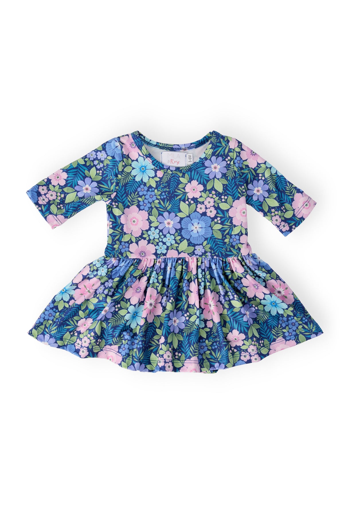 Whimsy 3/4 Sleeve Twirl Bodysuit - Aaria Tees