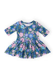 Whimsy 3/4 Sleeve Twirl Bodysuit - Aaria Tees Aaria Tees