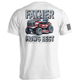 Father Mows Best Stars and Stripes Aaria Tees