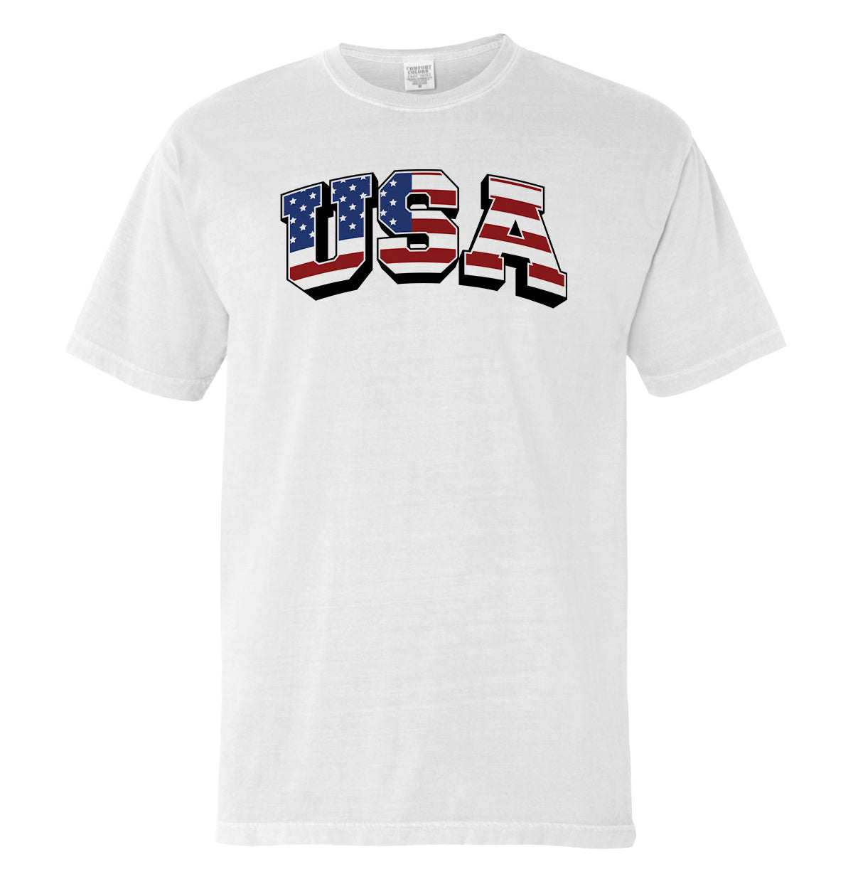 USA Flag Lettering (Front) - Aaria Tees Aaria Tees