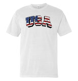 USA Flag Lettering (Front) - Aaria Tees Aaria Tees