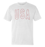 USA Collegiate Solid White (Front) - Aaria Tees Aaria Tees