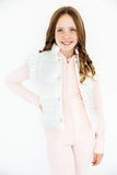 White Checker Puffer Vest - Aaria Tees Aaria Tees