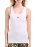 Tank Top with Custom Print Graphic in White Cotton - Aaria Tees Aaria Tees
