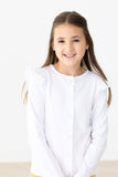 White Ruffle Cardigan - Aaria Tees Aaria Tees