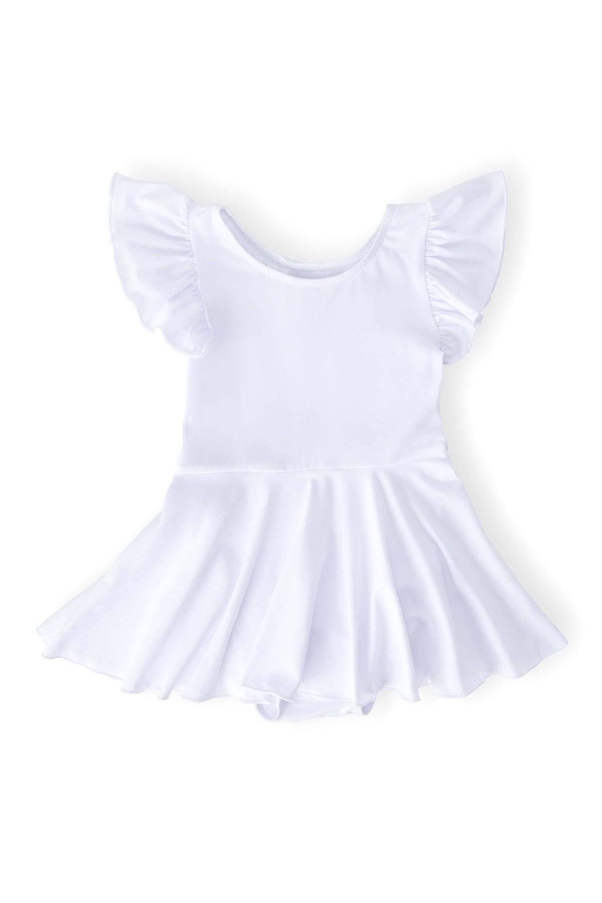 White S/S Twirl Leotard - Aaria Tees