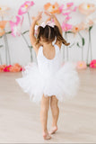 White Tank Tutu Leotard - Aaria Tees Aaria Tees