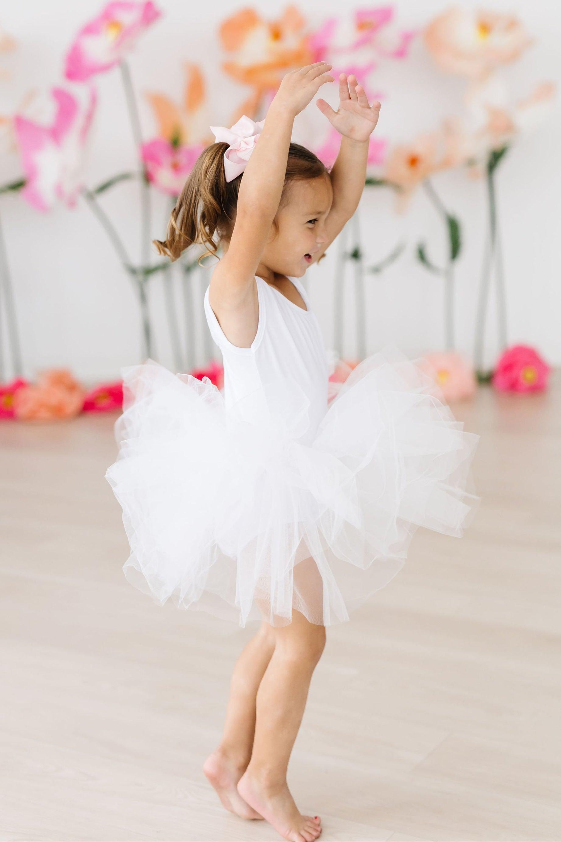 White Tank Tutu Leotard - Aaria Tees Aaria Tees