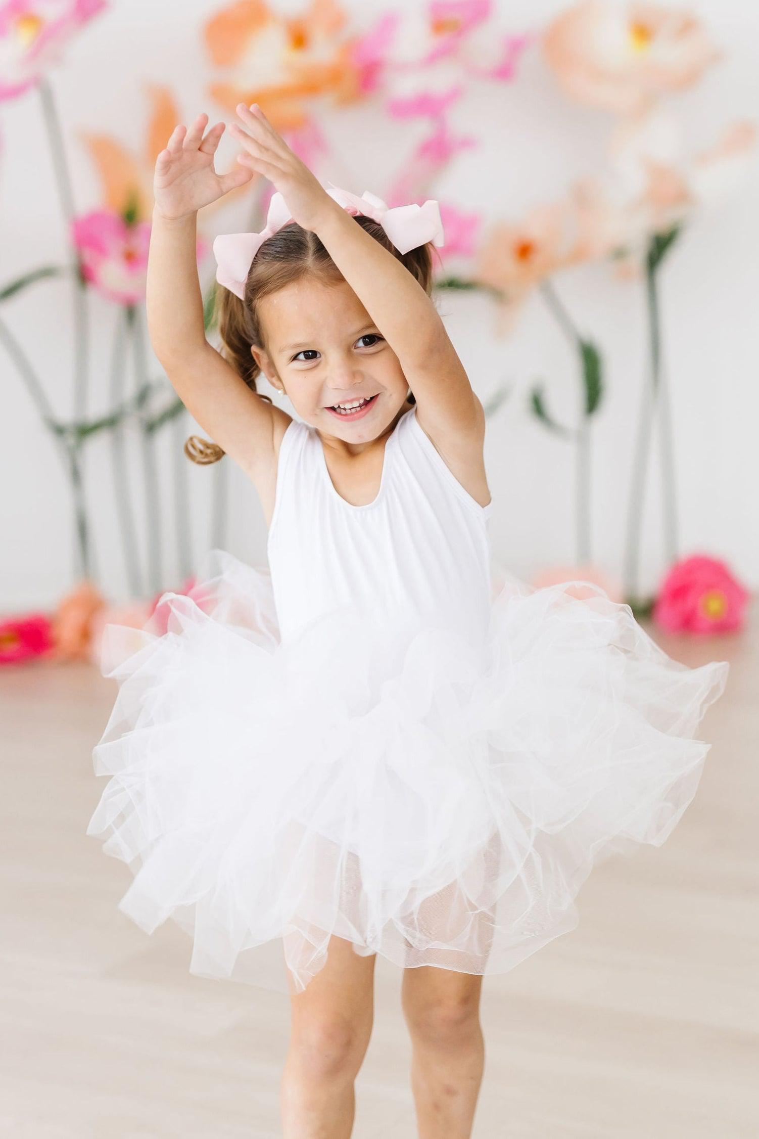 White Tank Tutu Leotard - Aaria Tees Aaria Tees