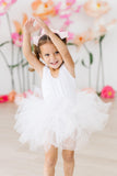 White Tank Tutu Leotard - Aaria Tees Aaria Tees