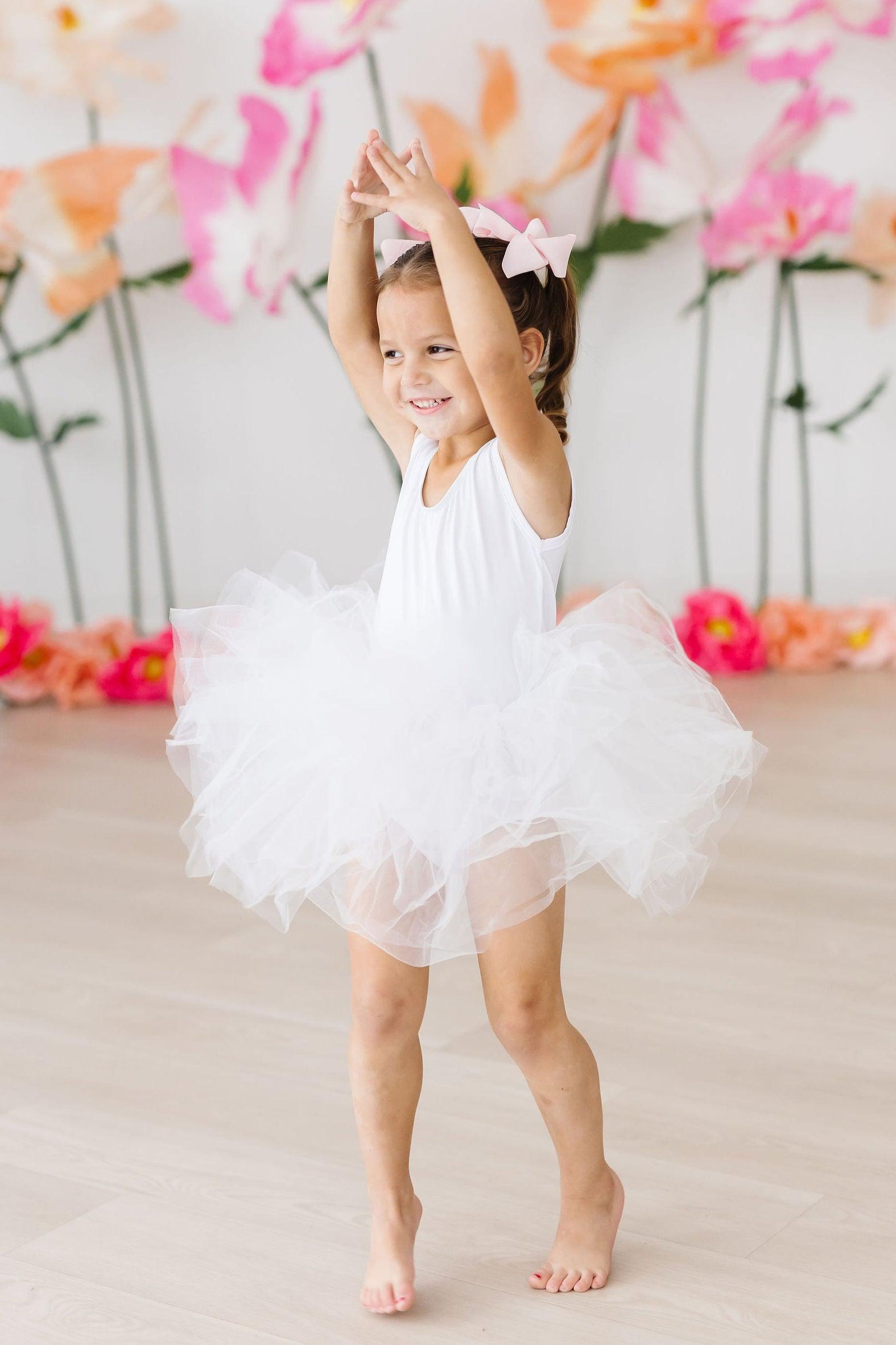 White Tank Tutu Leotard - Aaria Tees Aaria Tees