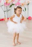 White Tank Tutu Leotard - Aaria Tees Aaria Tees