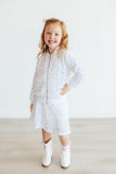 White Velvet Sequin Jacket - Aaria Tees Aaria Tees
