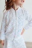 White Velvet Sequin Jacket - Aaria Tees Aaria Tees