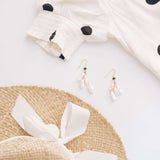 White Stick Pearl Earrings Aaria Tees