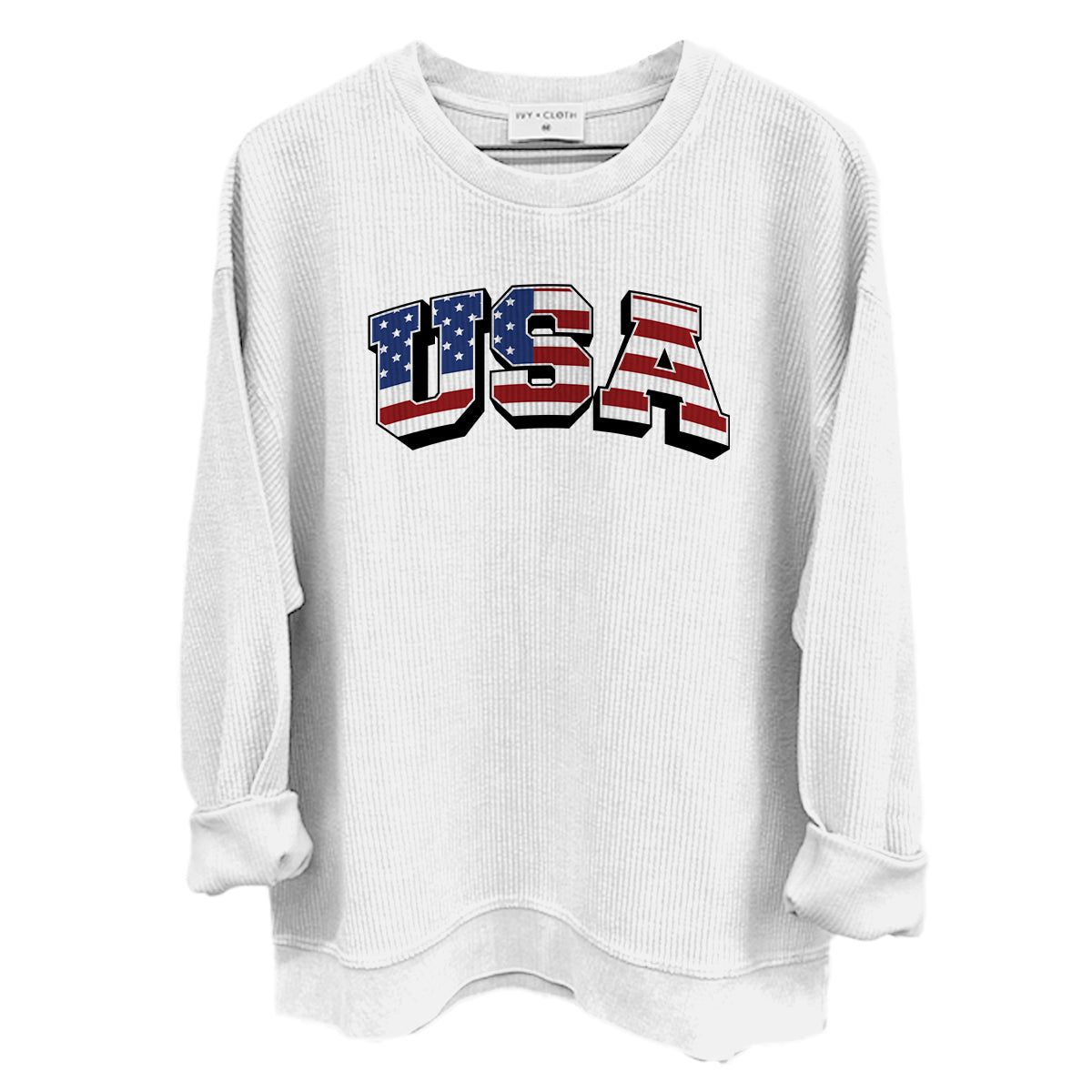 USA Flag Lettering (Front) - Aaria Tees Aaria Tees