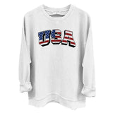 USA Flag Lettering (Front) - Aaria Tees Aaria Tees